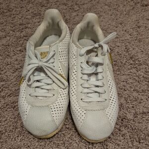 Nike White Sneakers with Breathable Mesh Design